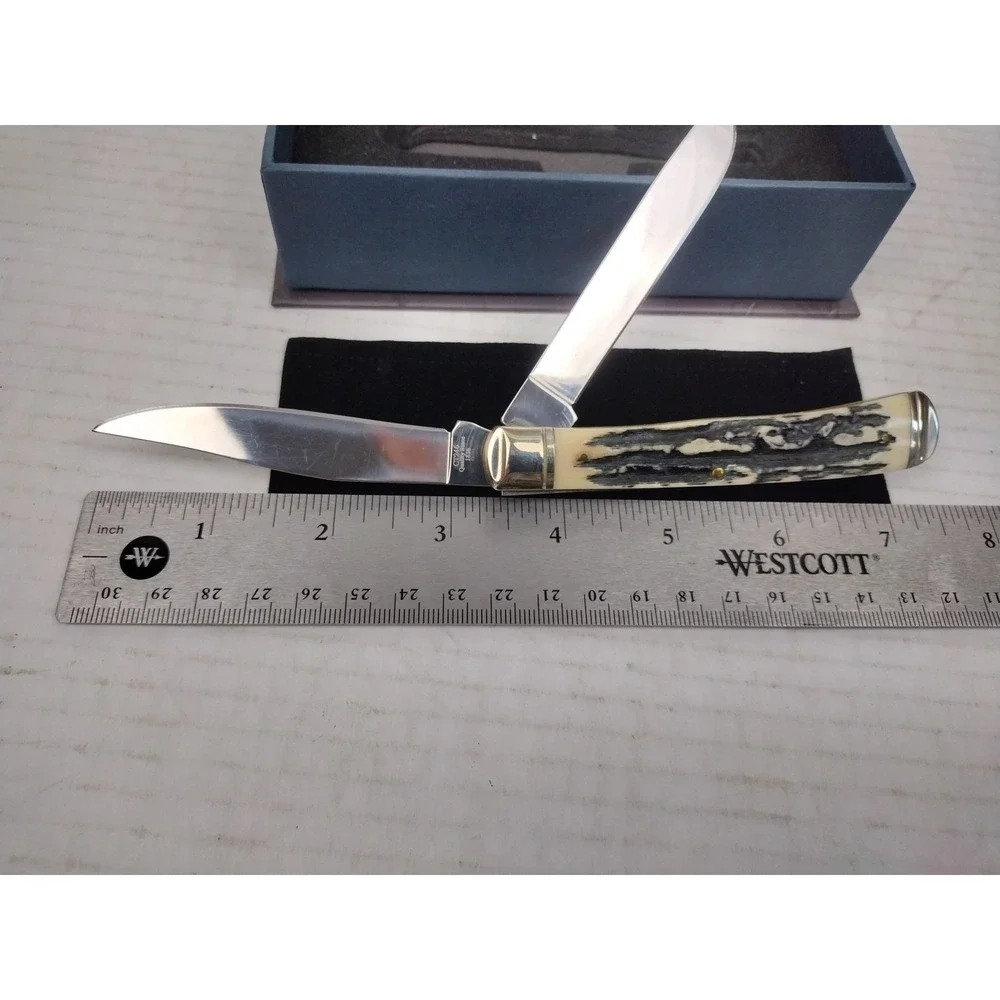Colt 175th Anniversary CT246 Black Stag Series Knife W Bovine Bone Handle